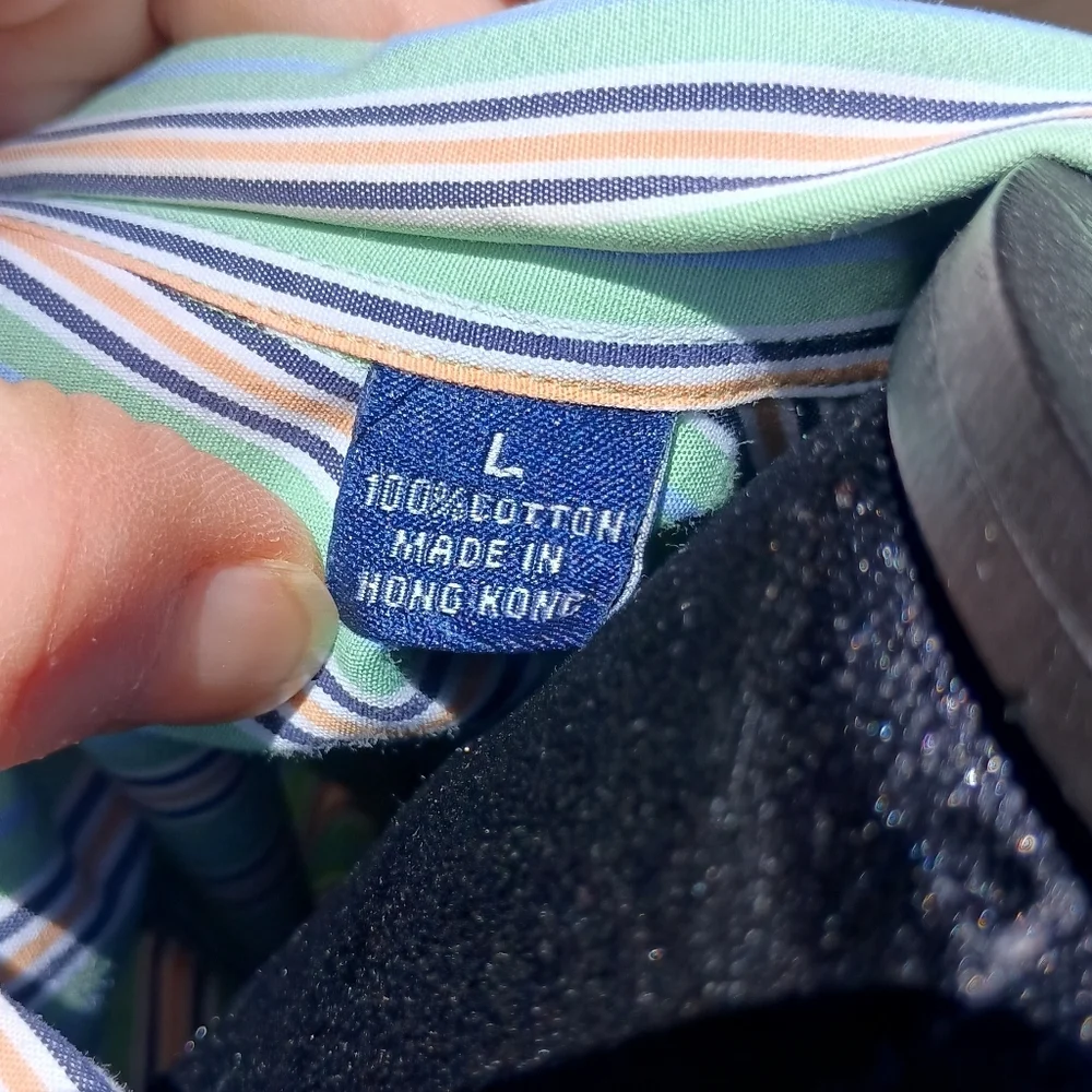 Vintage Austin Reed London 100% Cotton Striped Men's Shirt_Large